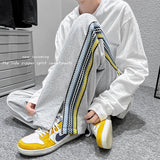 DSJD A001# K23019   兩側彩色間長褲