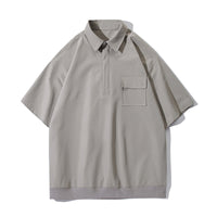 DSJD A141 # T6069   偏寬鬆 單口袋polo tee JJ